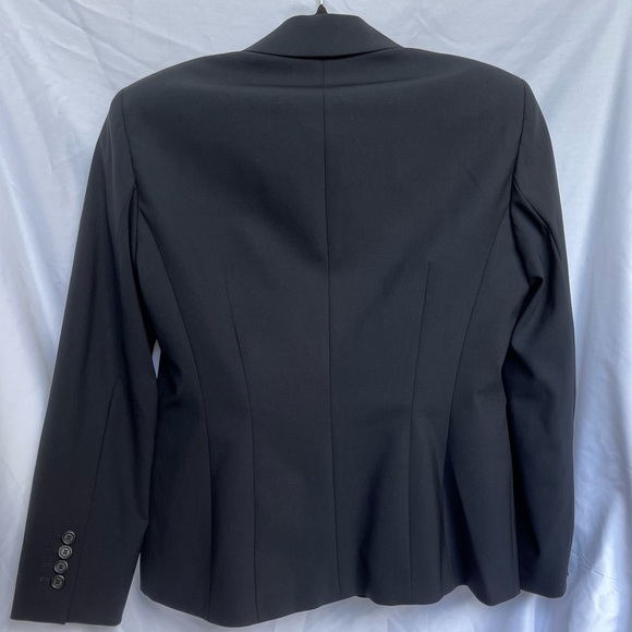 Hugo Boss Janna3 Black/Graphite Gray Fitted Blazer Suit Jacket 96% Wool Size 8 - Picture 8 of 17